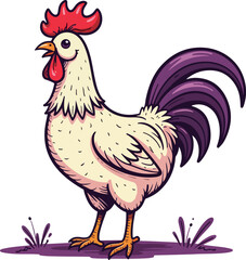 Cartoon Rooster Illustration