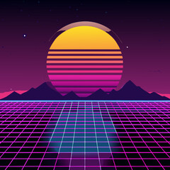 Retro 80s Vector Aesthetic