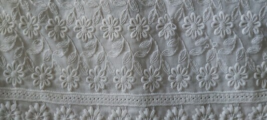 Embossed fabric design background