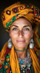 Fototapeta premium Ethnographic Portrait of Tatarstan Woman - Cultural Art