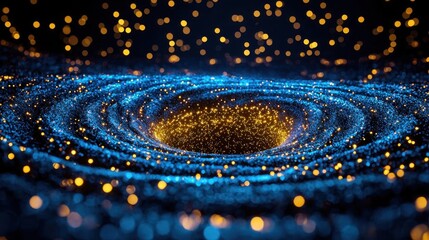 Advanced AI algorithms visualized as glowing light patterns flowing through a virtual world