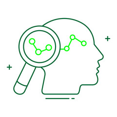 Human Behavior and Data Analysis Vector Icon Design, data analysis, behavior study, behavior tracking, social analysis, behavior patterns