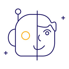 Smart Systems and Future Technology Vector Icon Design, futuristic devices, virtual reality, advanced tech, robotics,