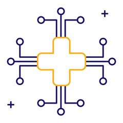 AI Automation in Healthcare Vector Icon Design, healthcare, artificial intelligence, medical AI, healthcare innovation