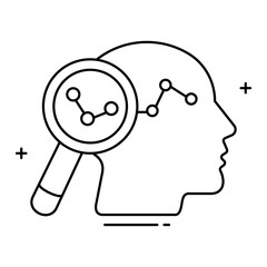 Behavior Analysis Vector Icon Design with Editable Stroke, data analysis, human behavior, behavior tracking, psychology, analytics
