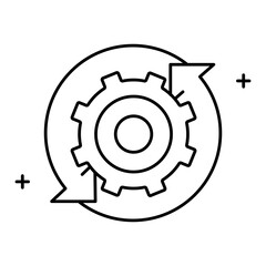 Reverse Engineering Workflow Vector Icon Design, product deconstruction, technical breakdown, engineering tools