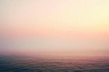 Fototapeta premium Dawn’s Gentle Awakening Over a Misty Field