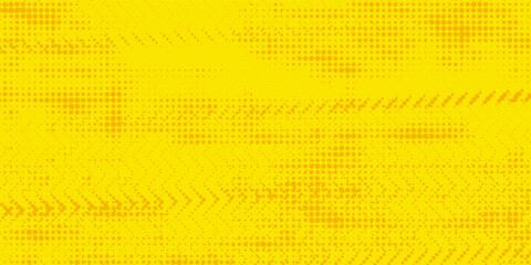 Dots halftone yellow color pattern gradient grunge texture background. Dots pop art comics sport style vector illustration