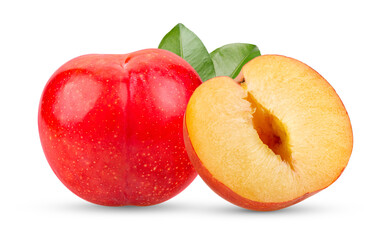 cherry plums isolated on transparent png