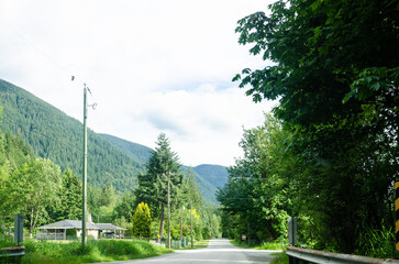 Obraz premium Spectacular view of Fraser Valley countryside around Mission, BC, Canada