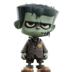 Grumpy Cartoon Frankenstein Monster