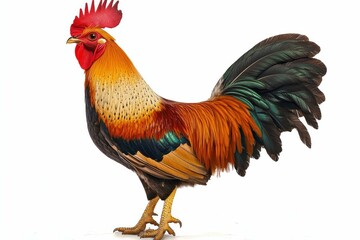 Fototapeta premium a chicken with isolated white background 