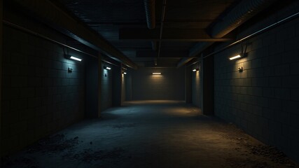 alone in the backrooms liminal space 3d render
