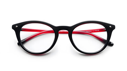 Fashion glasses plastic-framed isolated on white background