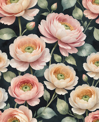 Pink Ranunculus Flowers