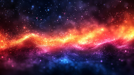 Naklejka premium Vibrant Grainy Gradient Background with Bold Bright Colors on Dark - Abstract Digital Art