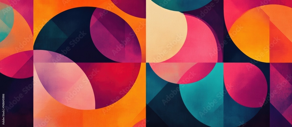 Poster vibrant geometric pattern ideal for backgrounds templates or various design applications