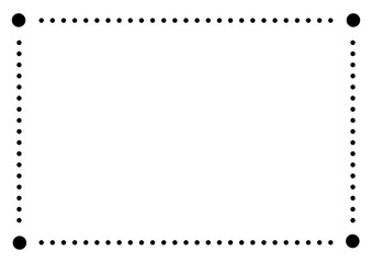 黒のシンプルな点線フレーム