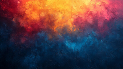 Grainy Dark Banner Poster with Orange and Blue Background