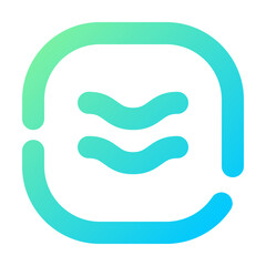 Approximately Equal Icon Gradient Broken Line Style