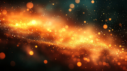 Fototapeta premium Abstract Grainy Background in Dark Tones with Orange, Yellow, and Green Hues