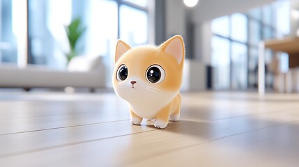 Holographic virtual pet adoption center offering AI-powered, lifelike virtual pets that mimic real animal behaviors, providing companionship without the need for physical care, 