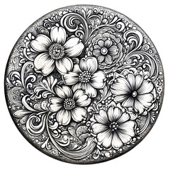 Japanese-style 2D illustrator doodle cartoon for floor tiles and wallpaper