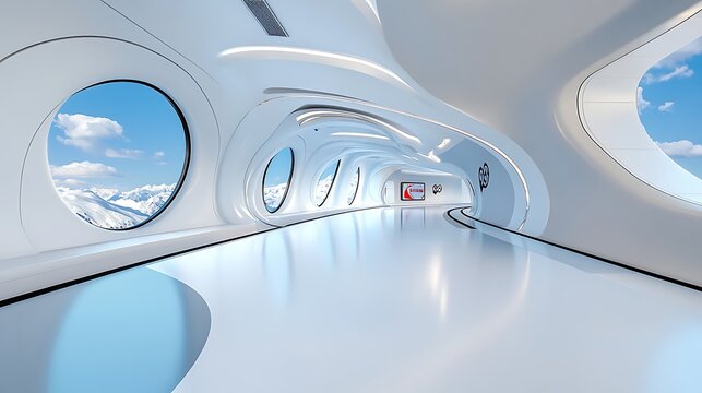 Headquarters of an antigravity sports league, featuring dynamic, zero-gravity athletic facilities for extreme, high-tech sports competitions in an advanced, futuristic setting, 