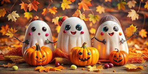 ghosts and pumpkins