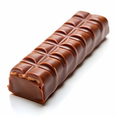 Naklejka premium a stick of chocolate is shown with a white background