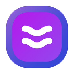 Approximately Equal Icon Gradient Filled Two-Tone Style