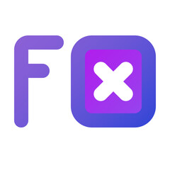 Function Icon Gradient Filled Two-Tone Style