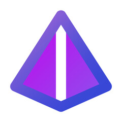 Pyramid Icon Gradient Filled Two-Tone Style