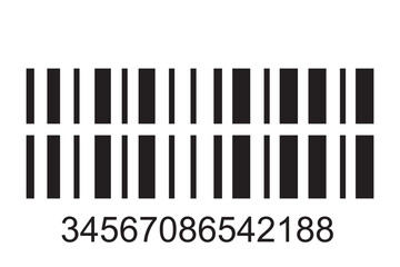 Barcode product distribution icon. Vector illustration on isolated transparent background. Business concept barcode pictogram.
