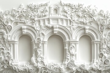 Intricate Paper Cut Quilling of Colosseum in Rome with Swirling Vines - Artistic Craftsmanship of Famous Architectural Landmark