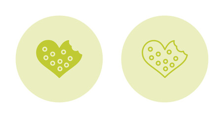 Heart shaped cookies Vector Icon