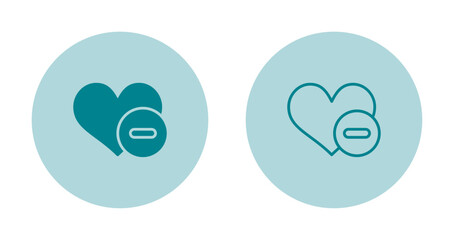Obraz premium Negative Love Vector Icon