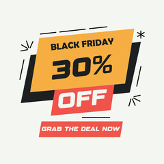 Black friday Grab the deal now On White Background Design.eps