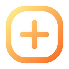 Plus Icon Gradient Outline Style