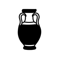 Greek Vase Glyph Icon, Vector illustration