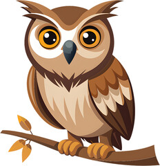 Obraz premium Wise Owl Clipart for Educational Projects. 