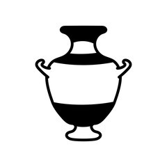 Ancient Greek Vase Glyph Icon, Vector illustration © vector