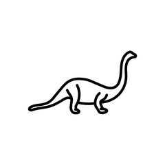 Huge Dinosaur Outline Icon, Vector illustration