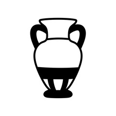 Greek Vase Glyph Icon, Vector illustration