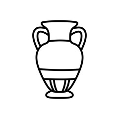 Greek Vase Outline Icon, Vector illustration