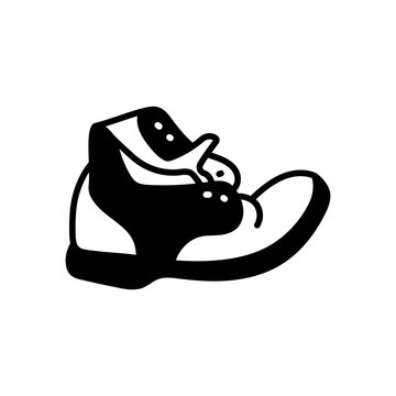 Workers Shoe Glyph Icon, Vector illustration