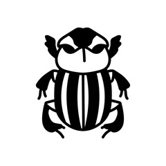 Dung Beetles Glyph Icon, Vector illustration