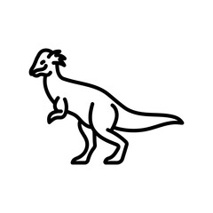 Pachycephalosaurus Outline Icon, Vector illustration