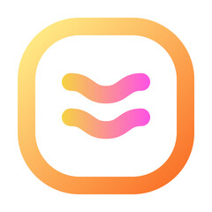 Approximately Equal Icon Gradient Outline Two-Tone Style