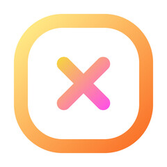 Multiply Icon Gradient Outline Two-Tone Style